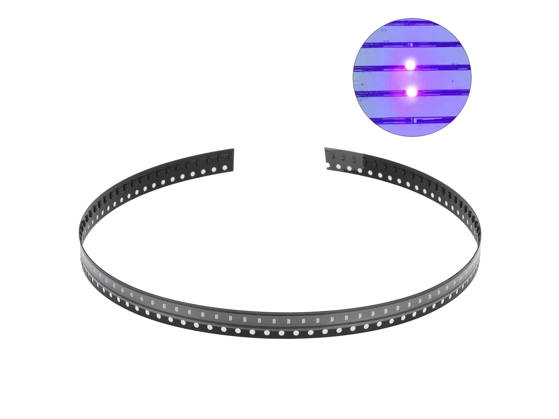 100 Peças de Diodos Led Smd Componentes Eletrônicos de Alta Resistência Baixa Tensão para Diy Pcb Roxo