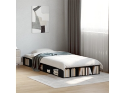 Vidaxl Estrutura de Cama 90x190 Cm Derivados de Madeira Preto
