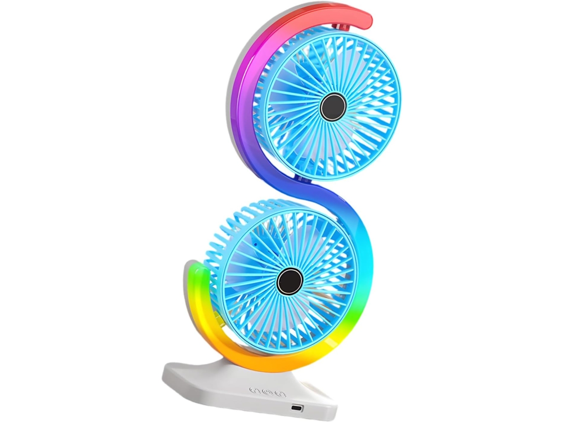 Ventilador De Pescoço Recarregável Com 5 Velocidades E Dobrável.