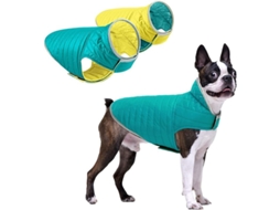 Chaleco Reversible Para Perro Impermeable Ligero Con Reflector, Ajustable Y Antiparras Para Invierno