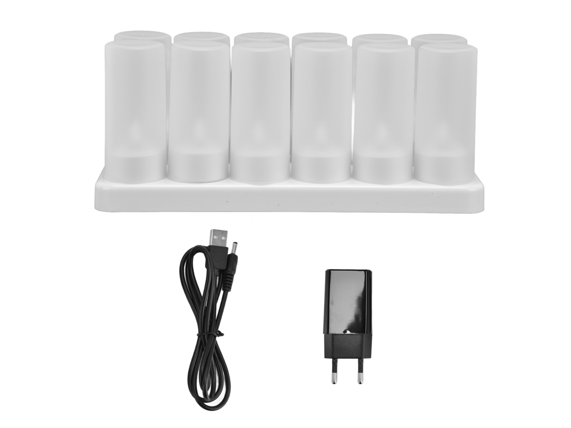 Lâmpada Vela Led Recarregável 100 240v Plugue Eu