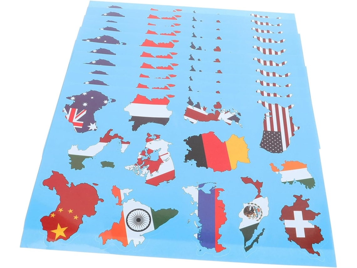 Conjunto De 10 Adesivos Com Temas De Países Para Scrapbooking, Garrafas, Artesanato E Decoração. Conjunto De 10 Adesivos Com Temas De P Gokoco