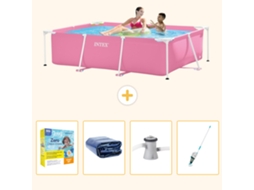 Intex Piscina Com Estrutura Retangular - 220x150x60 Cm - 5-peças S39