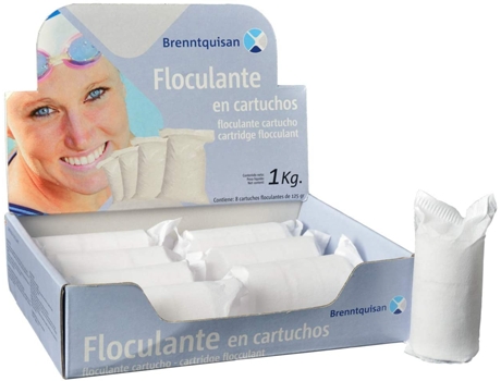 BRENNTQUISAN Floculante em Cartuchos para Piscinas 8x125 g