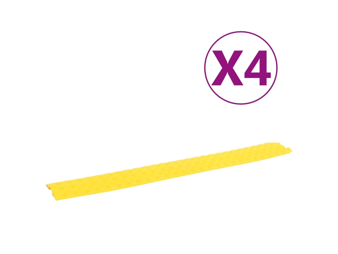 Vidaxl Rampa Protetora De Cabos 4 Pcs 98,5 Cm Amarelo