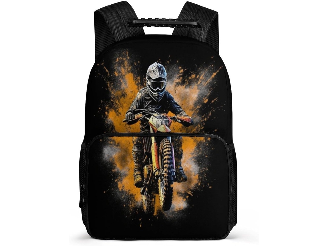 Mochila Escolar Infantil Estilo Motocross Para Crianças 8 12 Anos, Ideal Meninos Meninas (1º E 2º Ano