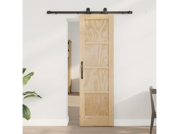 Vidaxl Porta Deslizante Orkdal 61 X 198,5 Cm Madeira De Pinho Maciça