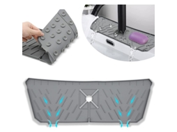 Protector De Salpicaduras Para Grifo De Cocina Con Ventosas, Alfombrilla De Silicona (gris)