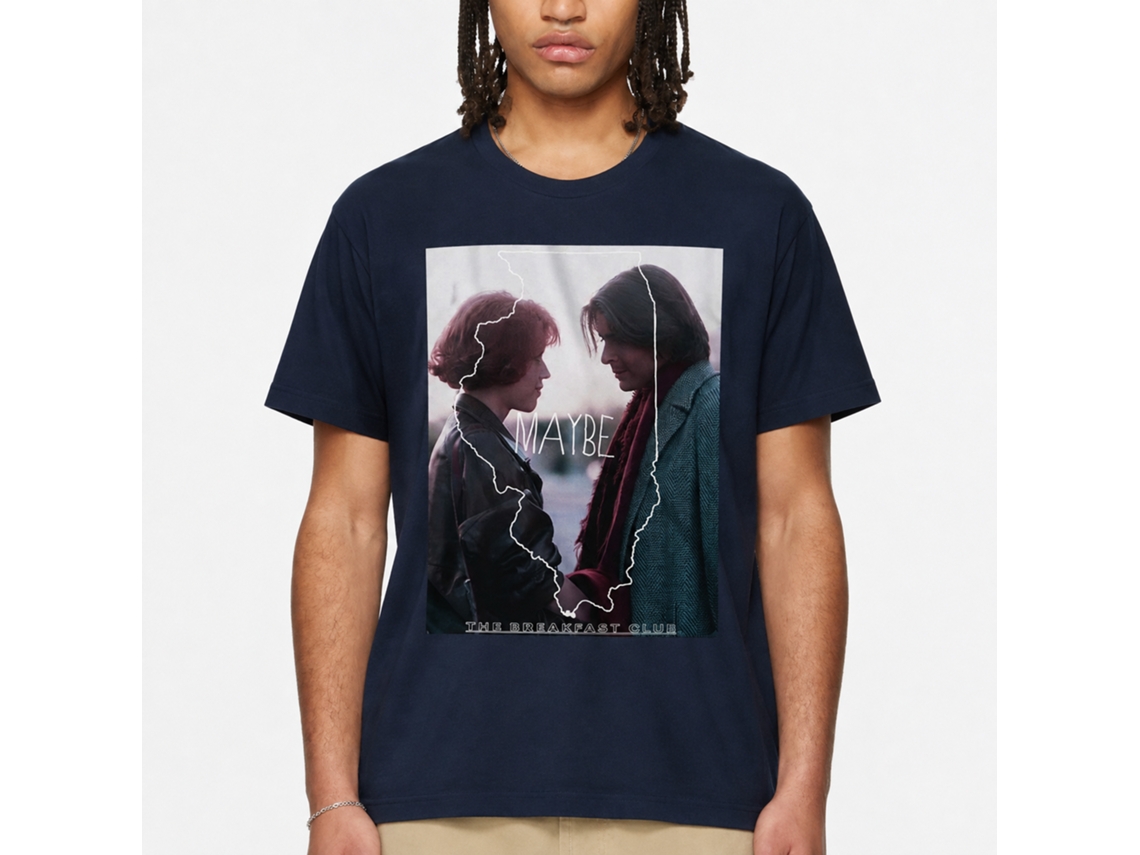 Rockinstone Breakfast Club Movie Maybe Navy Adult T-shirt Size:s