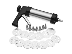 Kit De Pistola Para Biscoitos Em Aço Inoxidável Com 13 Discos E 8 Bicos. Nostalgia88