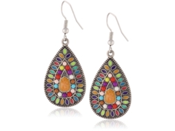 2026 aretes Colgantes Étnicos Bohemios com Contas Coloridas e Pendentes de Estilo Personalidade