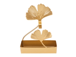 Incensário dossel em forma de duplo ginkgo, suporte com bandeja para interior e exterior LAXISCREED