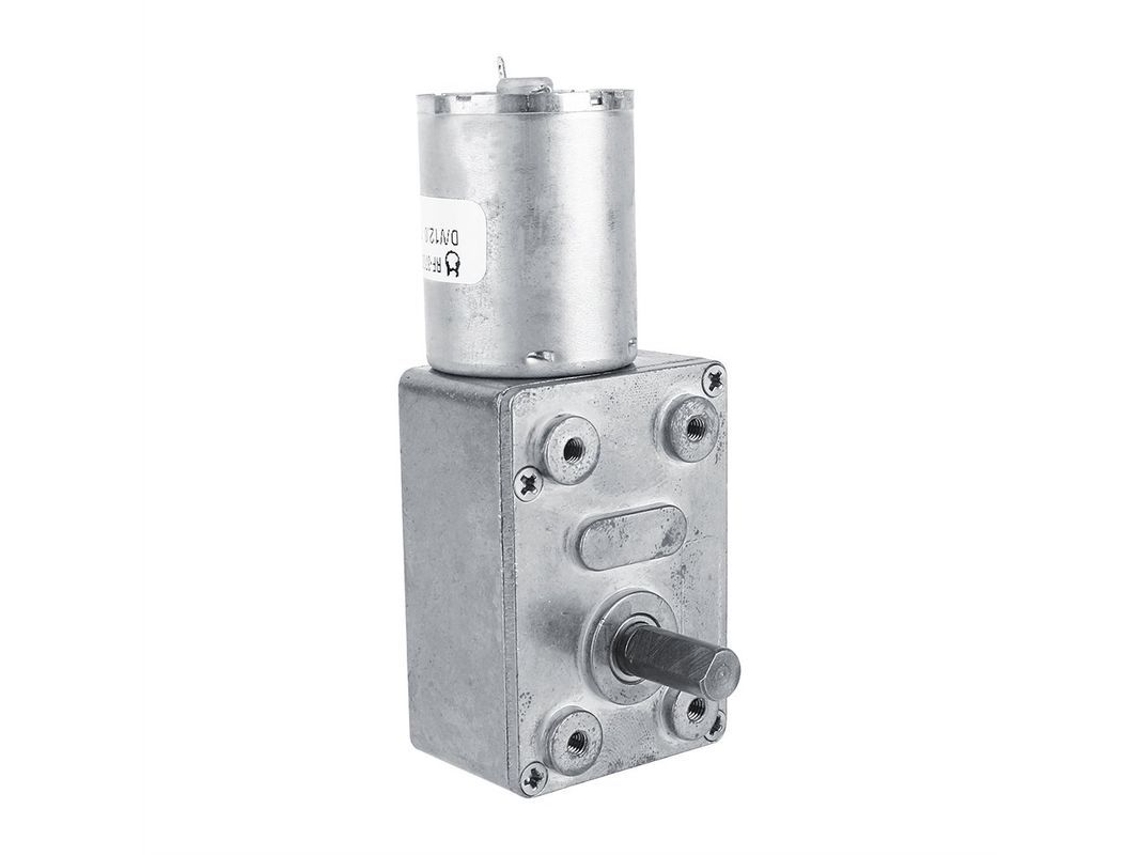 Motor Elétrico 12v Reversível com Redutor de Engrenagem para Janelas e Portas