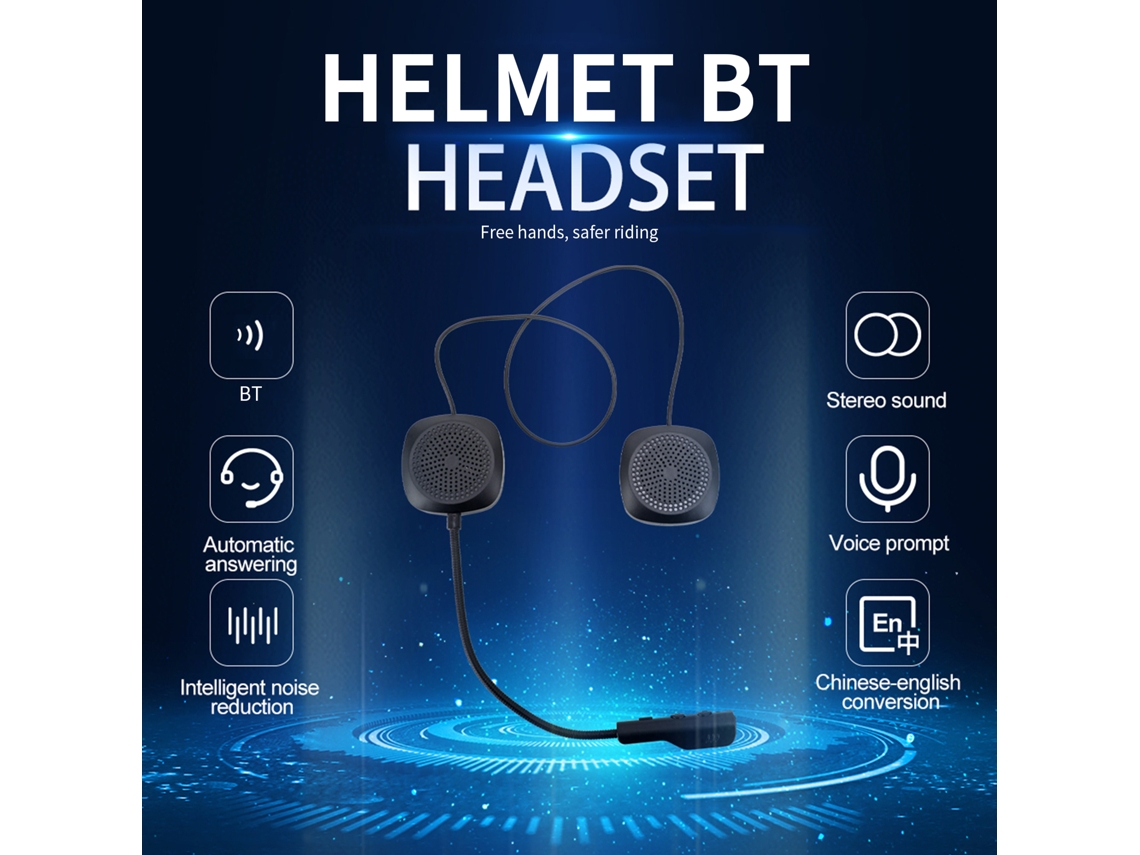 Capacete Moto Headset Bt 5.0 Redução De Ruído