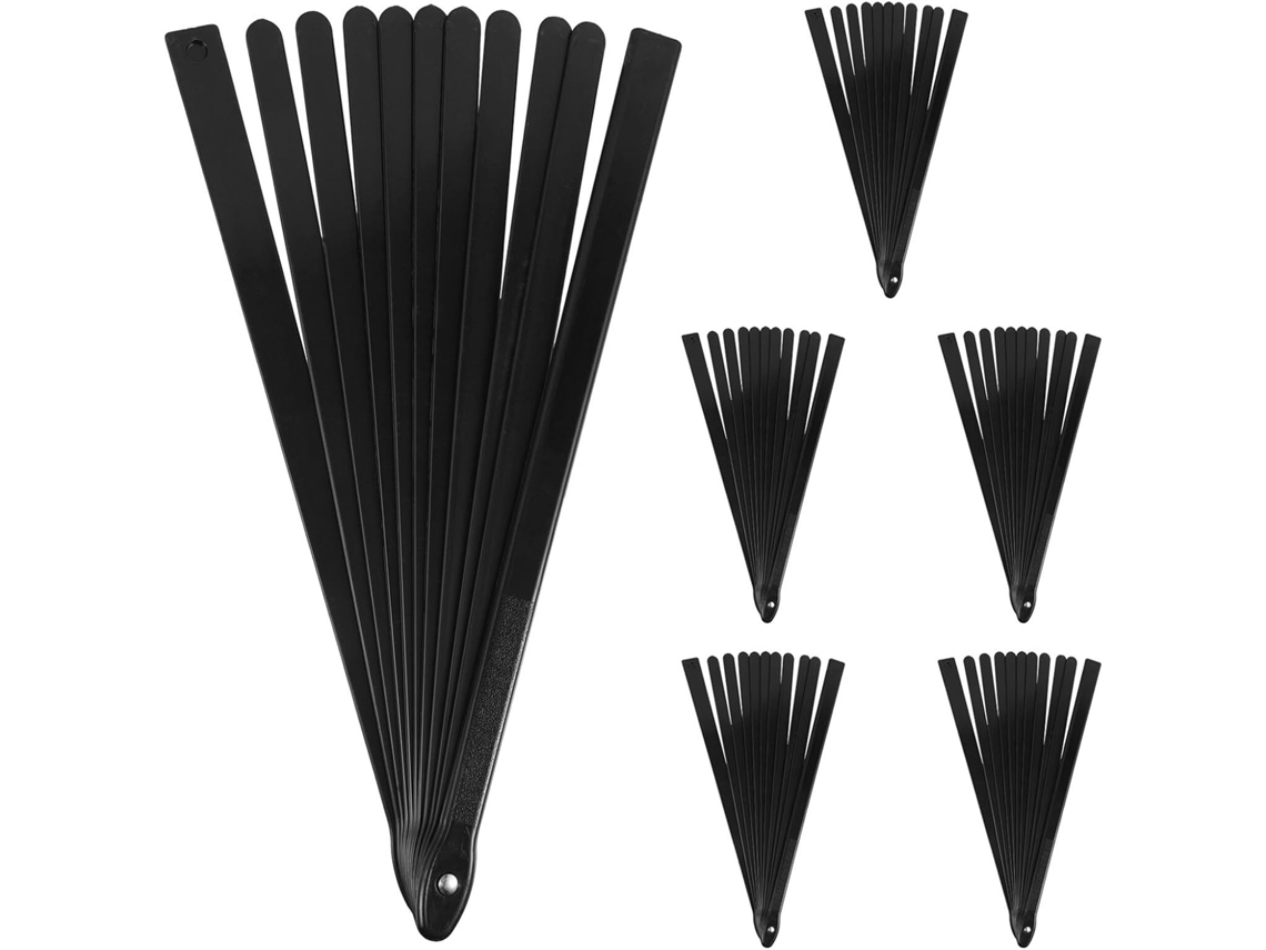 6 Peças De Plástico Para Ventilador Dobrável Clássico Preto