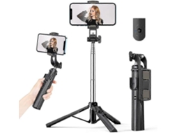 Lurelia Tripé Para Selfie Bluetooth, Com Controlo Remoto, Extensível, Até 155 Cm, Rotação 360°, Para Telemóvel