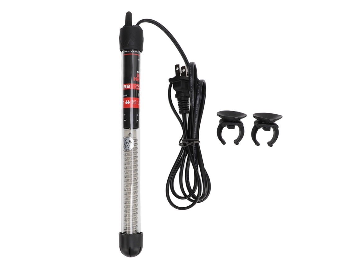 Aquecedor Submersível Para Aquário Com Termostato Automático Vidro Para Peixes Salgados E Doce