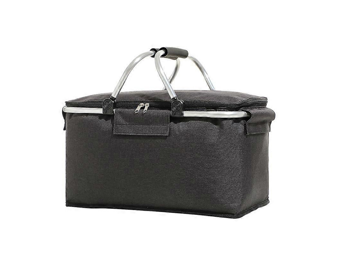 Bolsa Térmica Isolada Para Piquenique, À Prova De Vazamentos, Dobrável E Portátil, Com Alça De Alumínio Para Viagens, Compras E Camping.