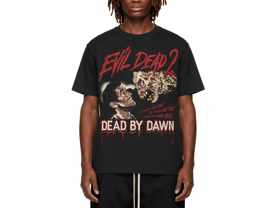 Rockinstone Evil Dead Ill Swallow Your Soul Black Adult T-shirt Unique Designer Style
