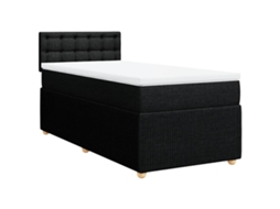 Cama com Molas/colchão 100x200 Cm Tecido Preto MAISON EXCLUSIVE