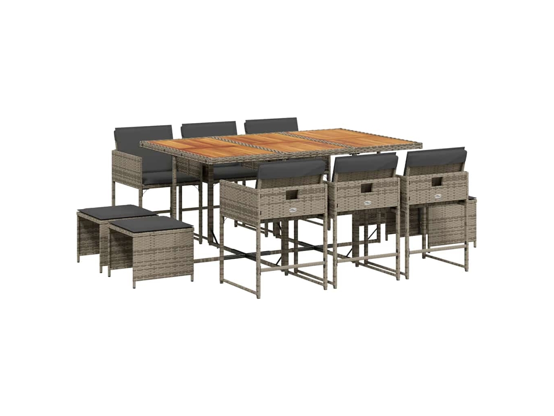 Garden Dining Set, Garden Dining Sets Vidaxl Cinzeto Rattan / Vime (n/a)