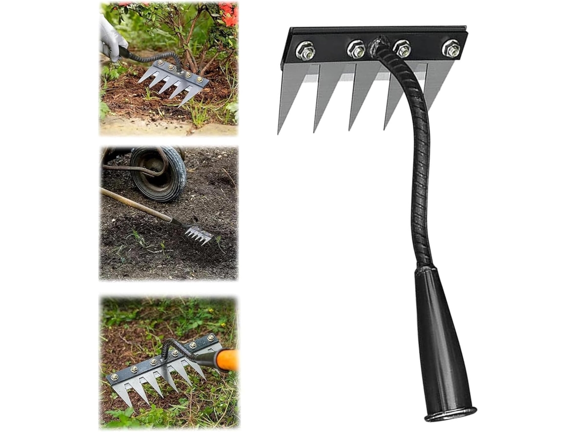 Ferramenta De Ancinho Para Capina Com Cabo De 5/6/7/8 Dentes, Ancinho Para Capina/soltura De Solo/semeadura Zeuxo (5 Cabeças)