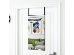 Espelho para Porta 40x80 Cm Vidro e Alumínio Preto HARLANV1