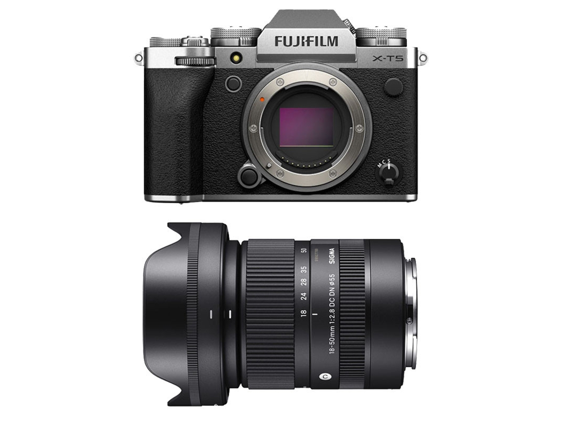 X t5 Prata + Sigma 18 50 FUJIFILM