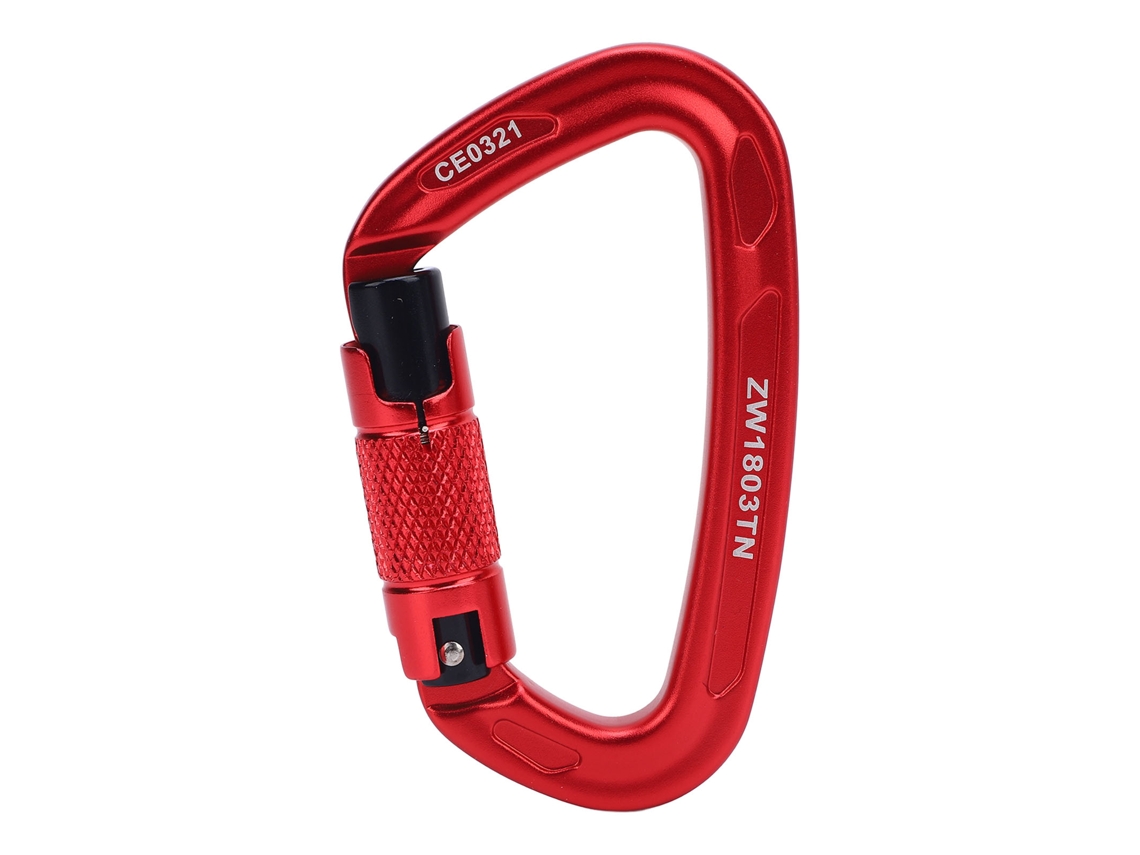 Gancho de Escalada Auto Locking 25kn Vermelho