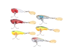 Isca de Pesca Metal Mini Vib 9g com Rabo Giratório