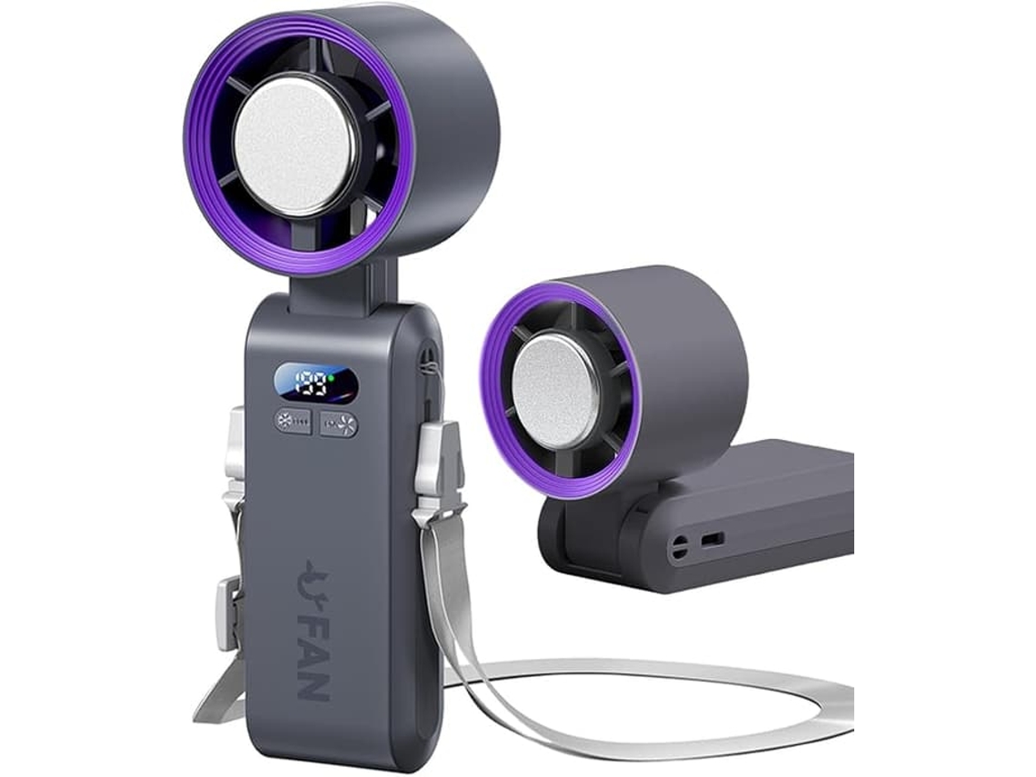 Ventilador Portátil Dobrável E Potente, Mini Refrigerador Recarregável Com Função De Gelo