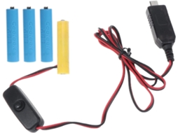 (lr3 Am4) Substitui A Bateria Usb-c Por 4 Baterias De 1,5 V Para Cabo