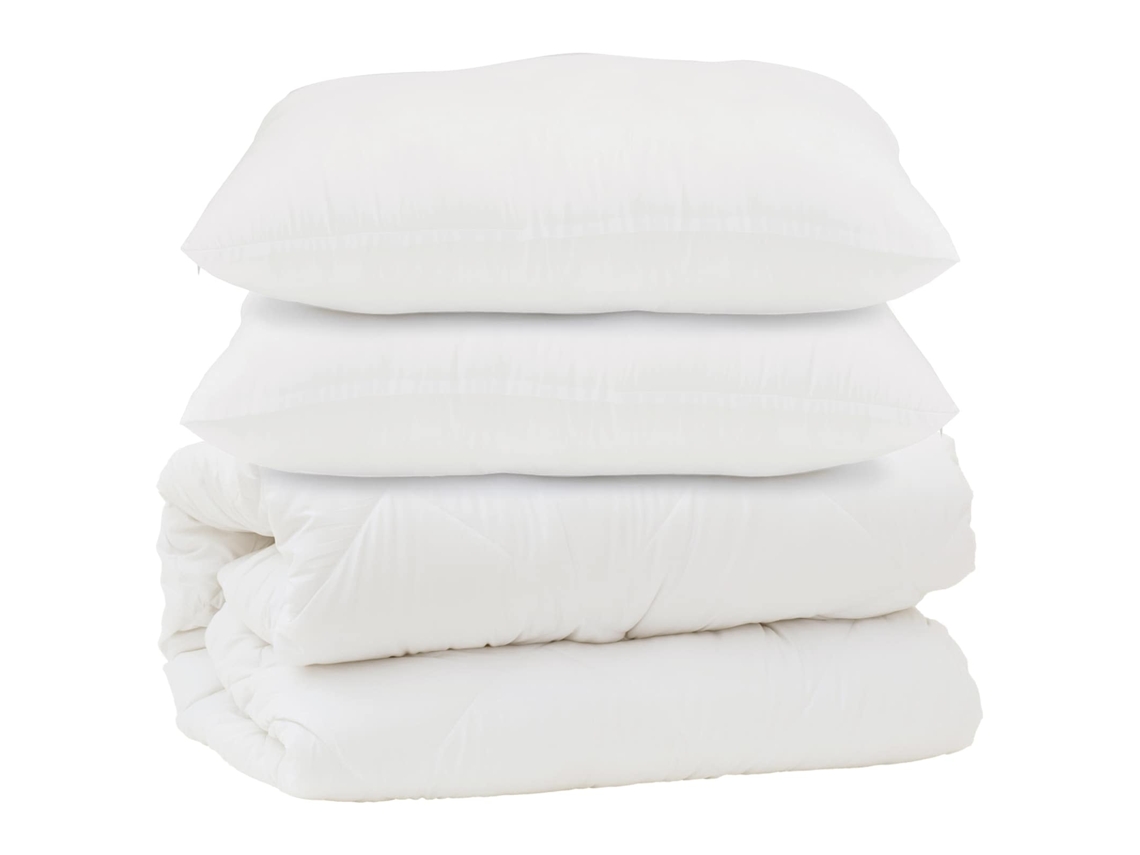 Edredão Com Travesseiro 3 Pcs | Edredom | Duvet Branco Microfibra