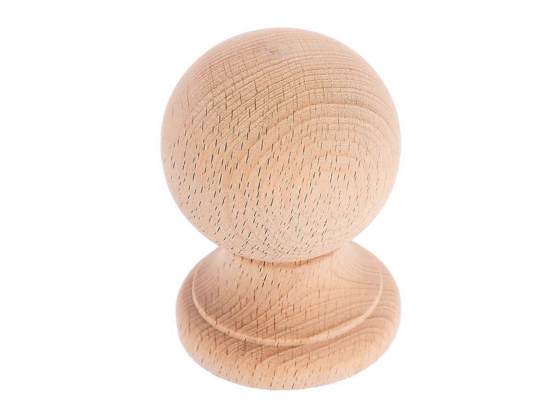 5 Peças De Maçanetas De Madeira Sólida Bege, Estilo Romano, Para Móveis, Decoração Interior, Material Natural Bege 8,00x6,00x6,00cm