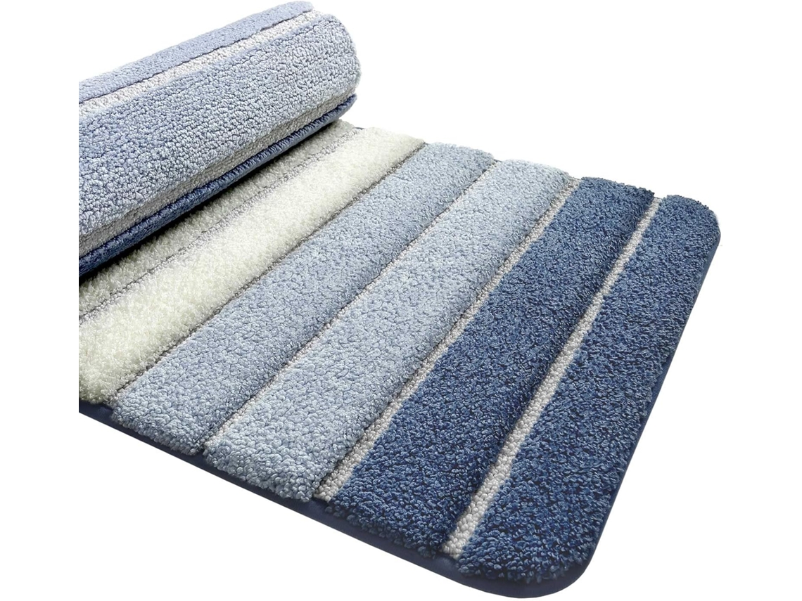 Tapete De Banheiro Extra Suave E Absorvente 50x80cm Azul
