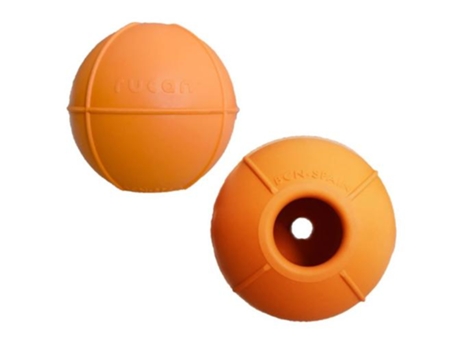 Bola Recheada De Laranja Média Duro Para Cães 7 cm RUCAN