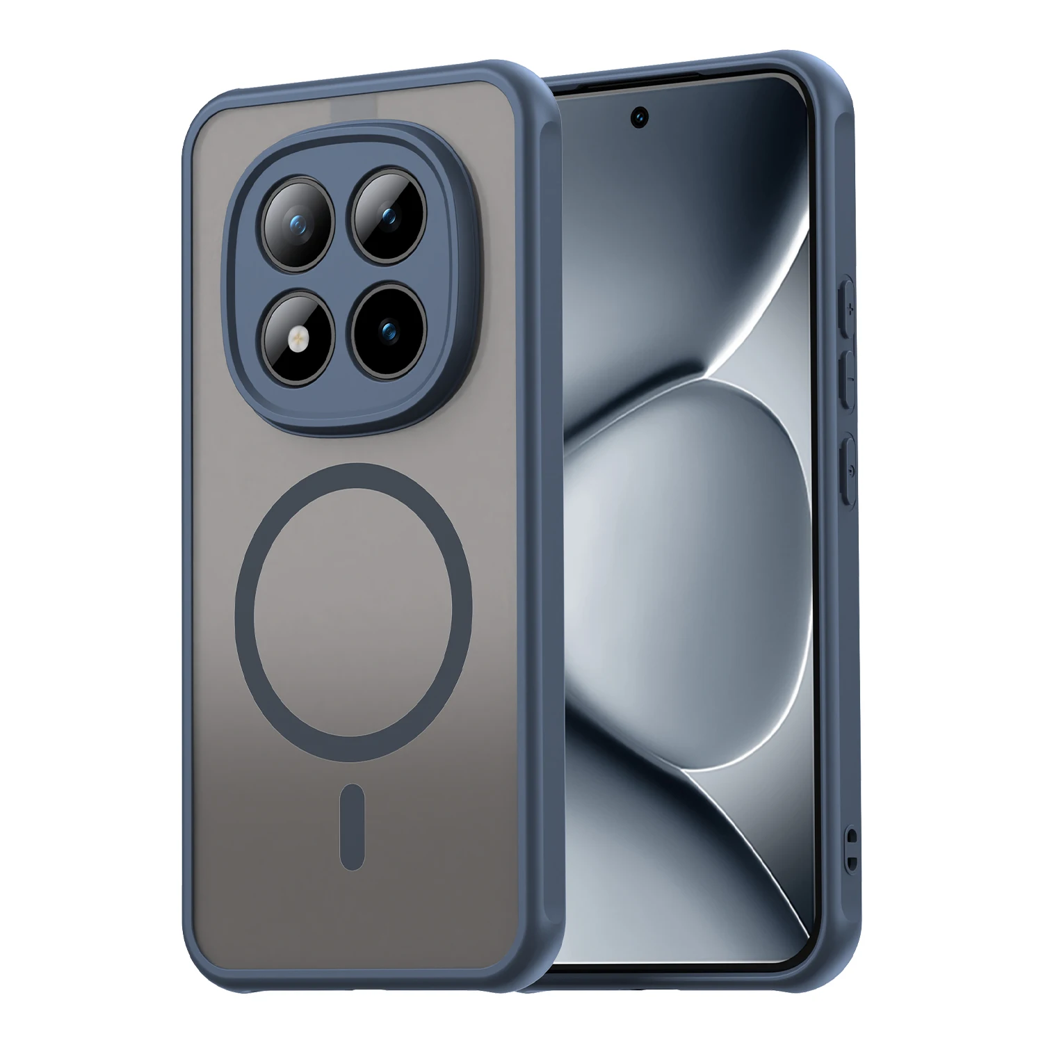 (azul, Redmi Note 15 5g) Capa Fosca Para Celular, Compatível Com Carregamento Sem Fio Magsafe, Material Tpupc, Capa Traseira Resistente A Impactos.