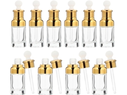 Frascos conta-gotas, frascos de vidro portáteis, pacote com 10 unidades, 50 ml, para teste de vazamentos.