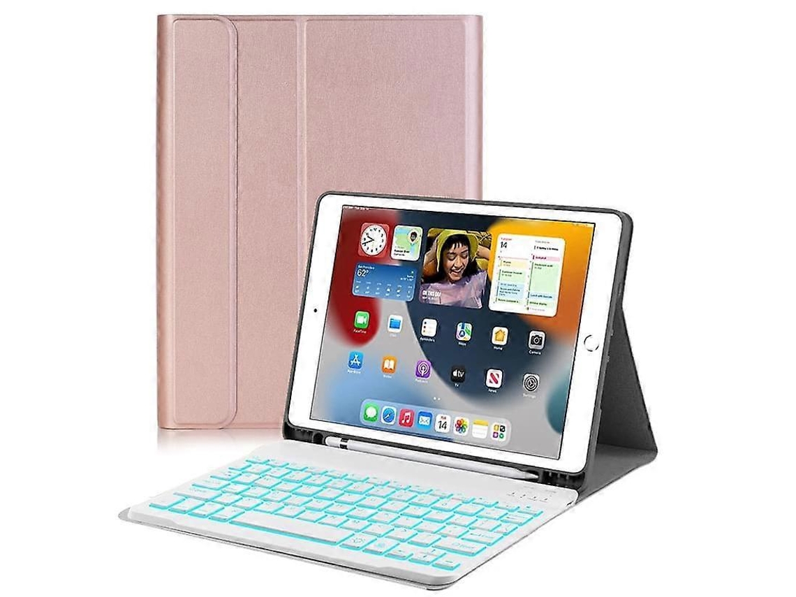 Capa De Teclado Para Ipad Com Teclado Colorido Retroiluminado Regular Everley891
