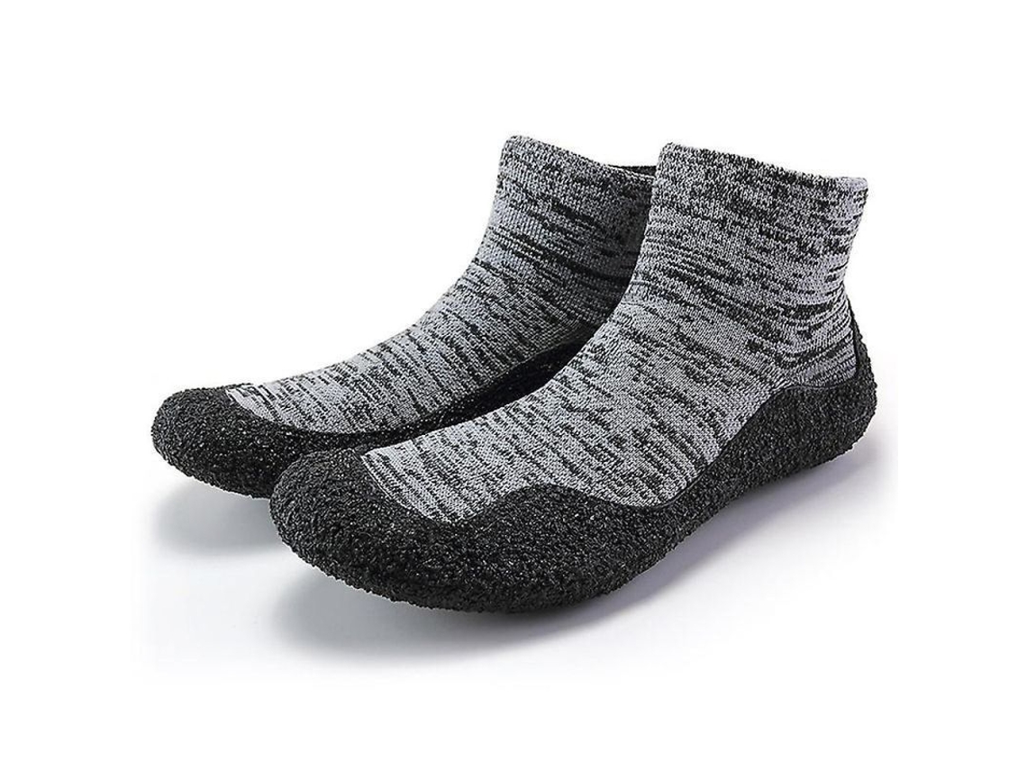 Rebe zapatos de Calcetín Sin Slip para Homens e Mulheres Leves Antiderrapantes para Esportes, Praia, Fitness e Viagens Cuarenta Negro Gris