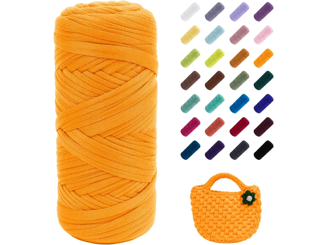 Fio Elástico De 400g Para Tricô De Camisetas, Fio Grosso Para Crochê, Para Bolsas/cestas/tapetes De Crochê, Artesanato Faça Você Mesmo Aquaforge