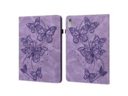 Capa De Couro Halinuia Com Relevo De Borboleta, Compatível Com Lenovo Pad Plus 2023 / Tab P11 Gen 2