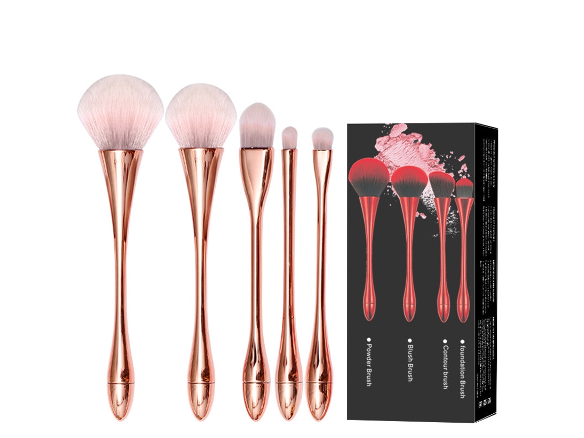 Pincel De Maquilhm  Rosa (5 Peças)*