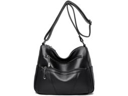 2026 bolso Cruzado para Mulher de Couro Sintético Macio com Múltiplos Bolsos e Correia Ajustável