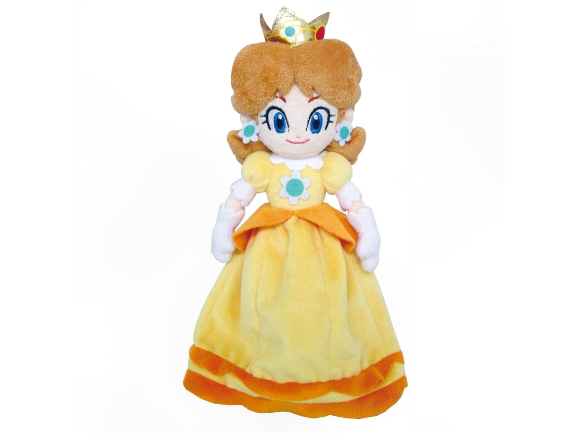 Pelúcia Princesa Daisy Super Mario, Tamanho 10 Polegadas, Macia E Colecionável