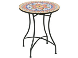 Mesa Redonda Jardim Metal Resistente Intempéries Ø60 Cm