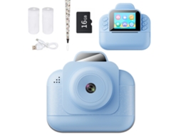 Câmera Fotográfica Instantânea Infantil S9, Impressora de Fotos, Tela de 2,4 Polegadas Azul PANOONA