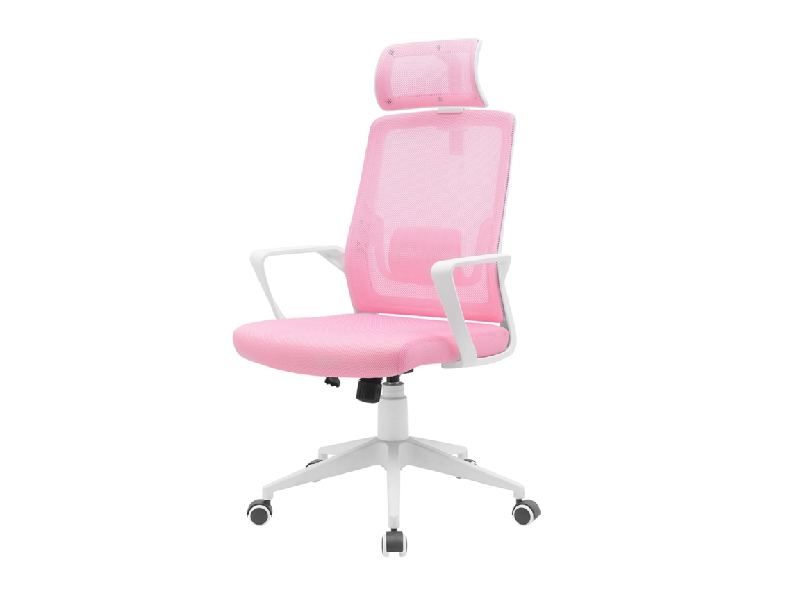 Cadeira Gaming Ergonómica MARS GAMING Mgc-Ergolite Malha Respirável Apoio de Cabeça e Apoio Lombar Aço Rosa