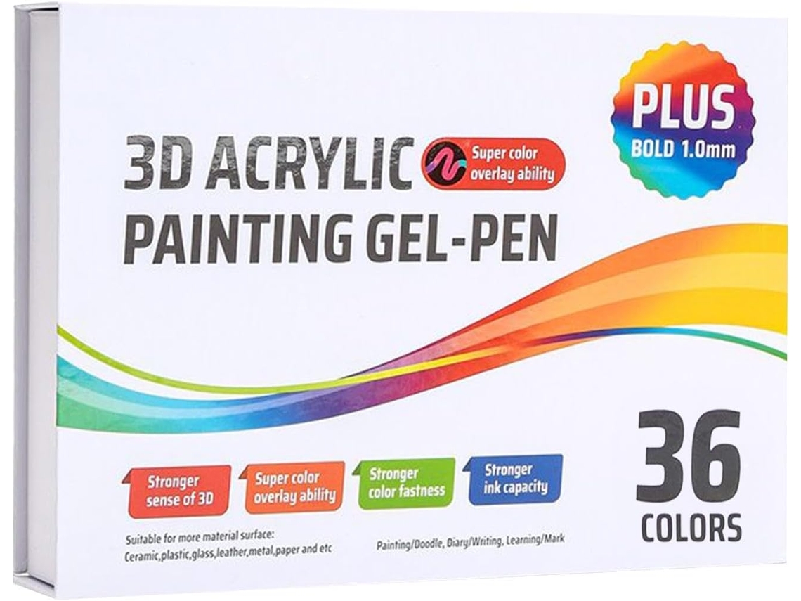 Conjunto De Canetas Em Gel Para Tintas Acrílicas – Marcadores