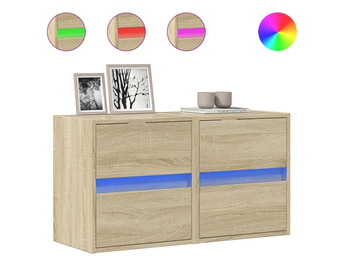 Tv Wall Cabinet, Tv Wall Cabinets Vidaxl Marrom Madeira Processada (n/a)
